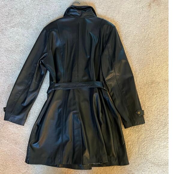 Leather trench coat, Centigrade brand , XL super soft, small repair cuff - Picture 2 of 10